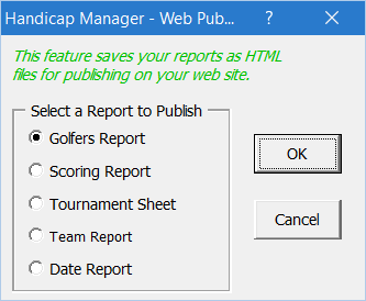 Create Web Reports